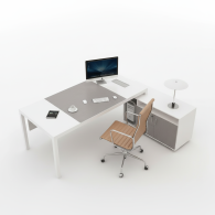 Escritorio moderno de muebles de oficina Escritorio de oficina ejecutivo en forma de L