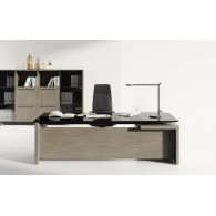Escritorio Ejecutivo de Lujo con Cristal Templado | Muebles de Oficina
