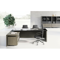 Escritorio Ejecutivo de Lujo con Cristal Templado | Muebles de Oficina