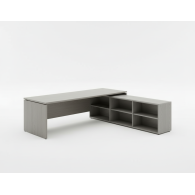 Escritorio de oficina ejecutivo con estantes