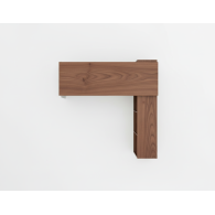 Escritorio de oficina ejecutivo con estantes