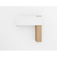 Escritorio de oficina ejecutivo con estantes