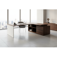 Escritorio de oficina ejecutivo de esquina con cajones