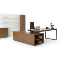 Escritorio de oficina modular en laminado y metal