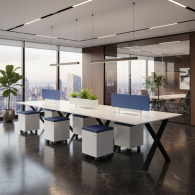 Cubiculos de oficina de estacion de trabajo