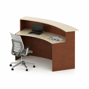 Recepción Boré para Oficina – Diseño curvo, funcional y ejecutivo