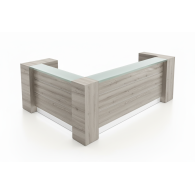 Mueble de recepción para oficina White Clean