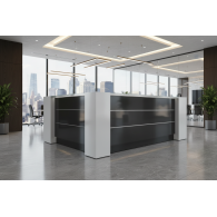 Mueble de recepción para oficina White Clean
