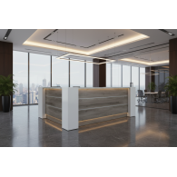 Mueble de recepción para oficina White Clean