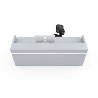 Mueble de recepción para oficina Gris / Confort