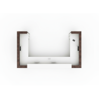 Mueble de recepción de oficina modern LAMINATED