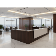 Mueble de recepción de oficina modern LAMINATED