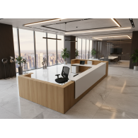 Mueble de recepción de oficina modern LAMINATED