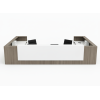 Mueble de recepción de oficina modern LAMINATED