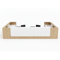 Mueble de recepción de oficina modern LAMINATED