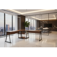 Escritorio forma L mueble de oficina ARKWOOD