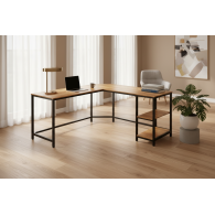 Escritorio L Industrial Vintage Rústico| Muebles de Oficina