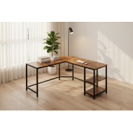 Escritorio L Industrial Vintage Rústico| Muebles de Oficina