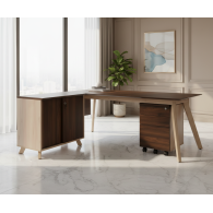 Escritorio Ejecutivo en L Roble Dúo