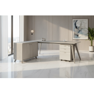 Escritorio Ejecutivo en L Roble Dúo