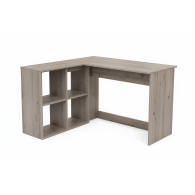 Escritorio en forma de L Marrón Oscuro