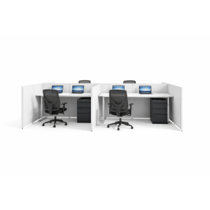 Estación de trabajo de oficina WorkZone Quad