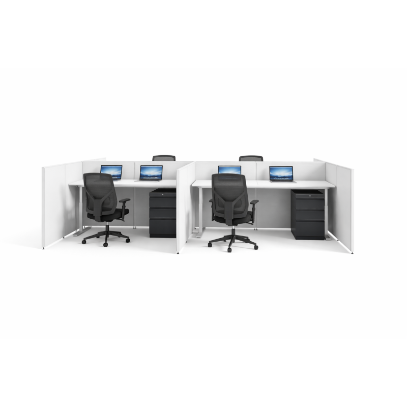 Estación de trabajo de oficina WorkZone Quad - Inicio - Muebles de oficina de alta calidad al mejor precio 
