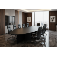 Mesa de Juntas Élite Oval Black