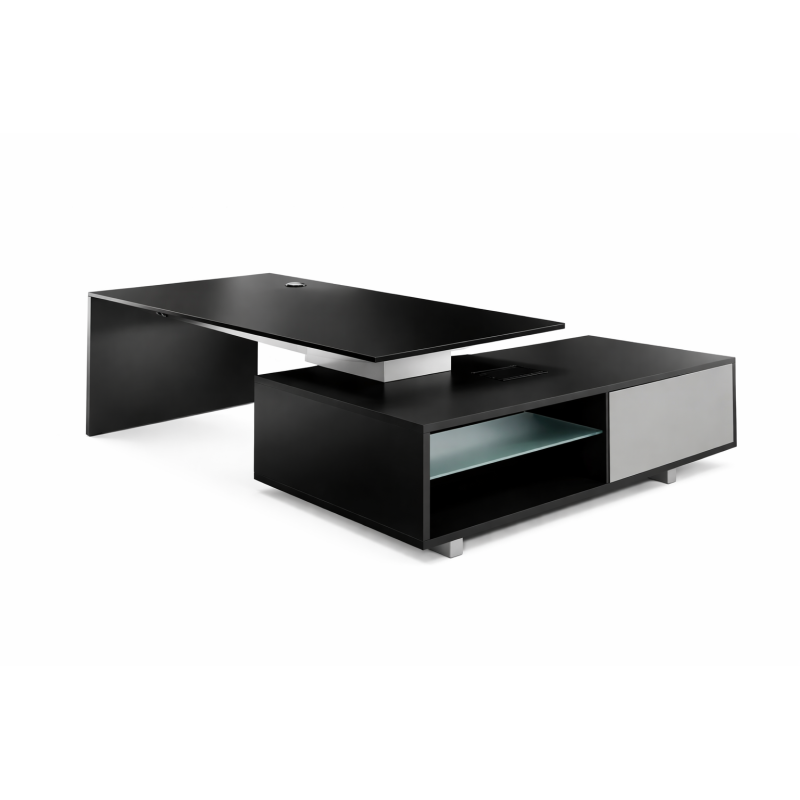 Escritorio Directivo Fusion Black - Home - Muebles de oficina de alta calidad al mejor precio 