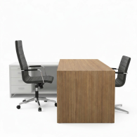 Escritorio mueble de oficina con estantes