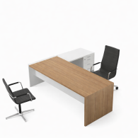 Escritorio mueble de oficina con estantes