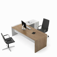 Escritorio mueble de oficina con estantes