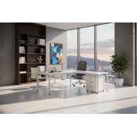 Escritorio Ejecutivo Modular WhiteLine Pro L