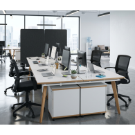 Mueble para oficina modular 4 personas