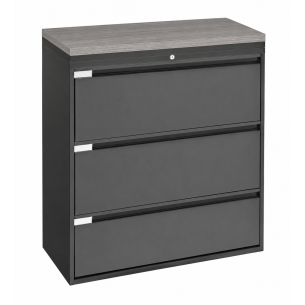 Archivero Metálico Horizontal Titan File 3  Archivero para Oficina de 3 Gavetas con Cerradura
