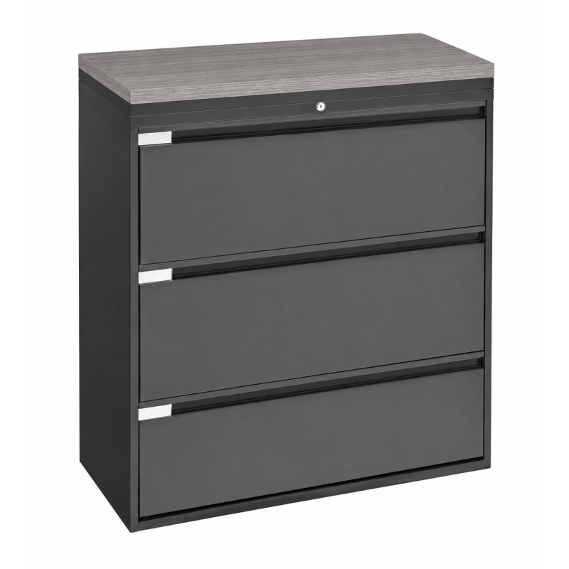 Archivero Metálico Horizontal Titan File 3  Archivero para Oficina de 3 Gavetas con Cerradura - Inicio - Muebles de oficina de alta calidad al mejor precio 