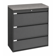 Archivero Metálico Horizontal Titan File 3  Archivero para Oficina de 3 Gavetas con Cerradura