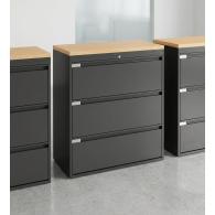 Archivero Metálico Horizontal Titan File 3  Archivero para Oficina de 3 Gavetas con Cerradura