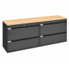 Archivero Metálico Horizontal Titan File 4 | Archivero para Oficina de 4 Gavetas con Cerradura