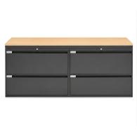 Archivero Metálico Horizontal Titan File 4 | Archivero para Oficina de 4 Gavetas con Cerradura