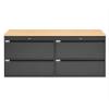 Archivero Metálico Horizontal Titan File 4 | Archivero para Oficina de 4 Gavetas con Cerradura
