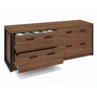 Archivero para oficina Horizon Wood 4 | Credenza para Oficina con 4 Gavetas y Cerradura