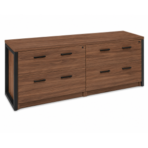 Archivero para oficina Horizon Wood 4 | Credenza para Oficina con 4 Gavetas y Cerradura