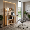 Escritorio Plegable SpaceSaver Loft | Estación de Trabajo con Librero para Home Office y Estudio