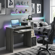Escritorio Multifuncional Smart Office Max | Escritorio para Computadora con Estantes y Bandeja para Teclado