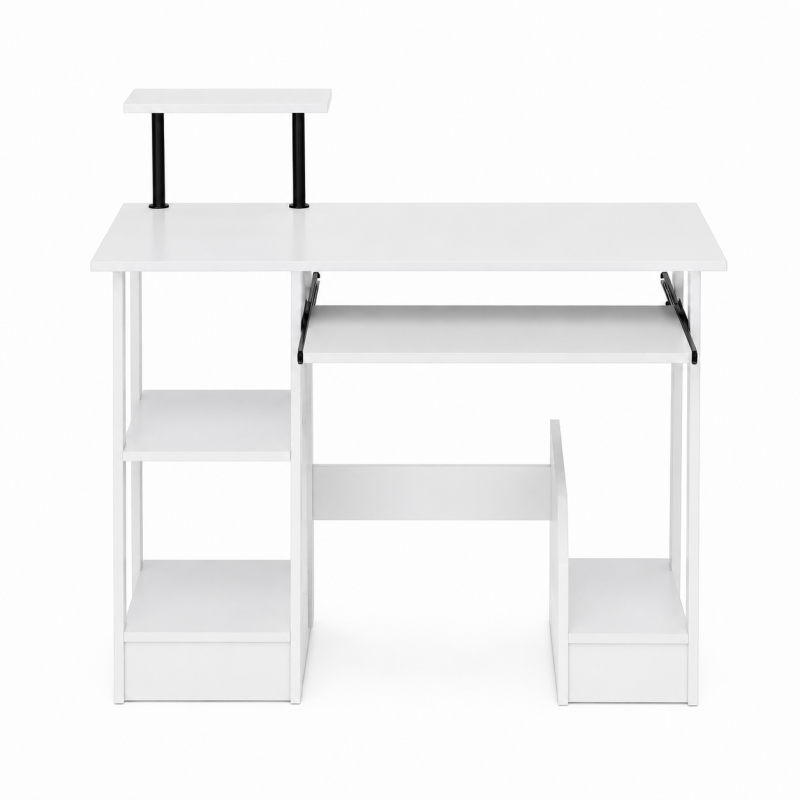 Escritorio Multifuncional Office Smart Plus | Escritorio para Computadora con Estantes, Bandeja para Teclado y Repisa Superior - Home - Muebles de oficina de alta calidad al mejor precio 