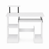 Escritorio Multifuncional Office Smart Plus | Escritorio para Computadora con Estantes, Bandeja para Teclado y Repisa Superior
