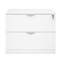 Archivero de oficina Horizontal Ejecutivo Blanco 2 Gavetas con Cerradura