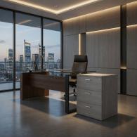 Archivero Horizontal Ejecutivo de 3 Gavetas para Oficina
