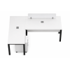 Escritorio de oficina modular en laminado y metal